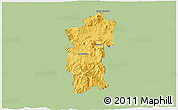 Savanna Style 3D Map of Hidalgo, single color outside