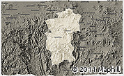 Shaded Relief 3D Map of Hidalgo, darken