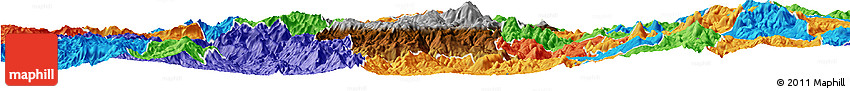 Physical Horizon Map of Hidalgo, political outside