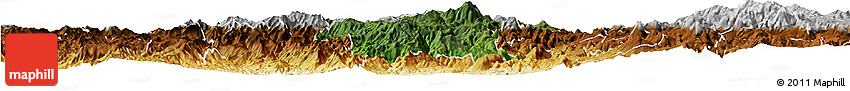 Satellite Horizon Map of Hidalgo, physical outside