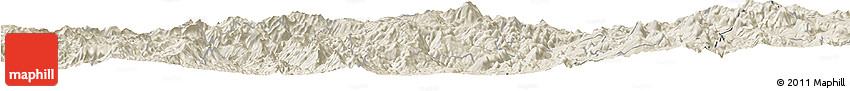 Shaded Relief Horizon Map of Hidalgo