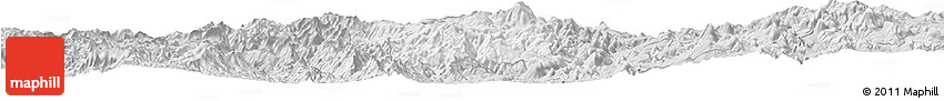 Silver Style Horizon Map of Hidalgo