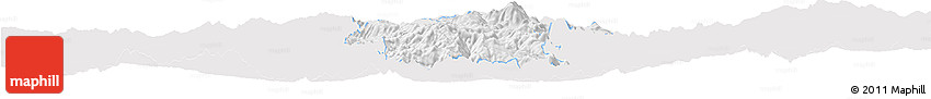 Silver Style Horizon Map of Hidalgo, single color outside