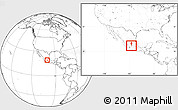 Blank Location Map of Hidalgo, within the entire country