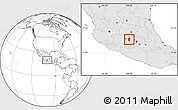 Blank Location Map of Hidalgo, highlighted country