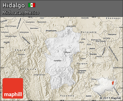 Classic Style Map of Hidalgo
