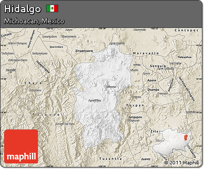Classic Style Map of Hidalgo