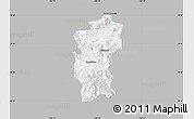 Gray Map of Hidalgo, single color outside