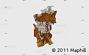Physical Map of Hidalgo, single color outside
