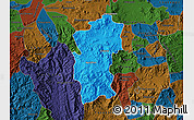 Political Map of Hidalgo, darken