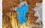 Political Map of Hidalgo, physical outside