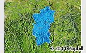 Political Map of Hidalgo, satellite outside