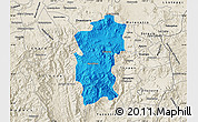 Political Map of Hidalgo, shaded relief outside
