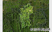 Satellite Map of Hidalgo, darken