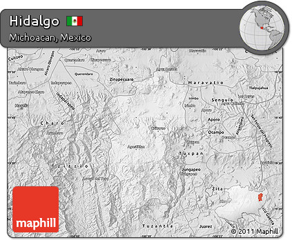 Silver Style Map of Hidalgo