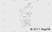 Silver Style Map of Hidalgo, single color outside