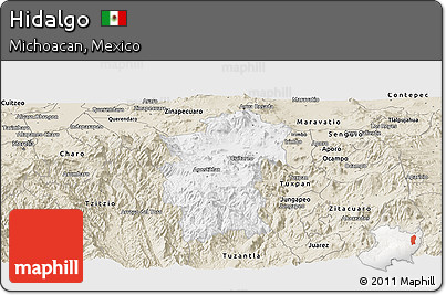 Classic Style Panoramic Map of Hidalgo
