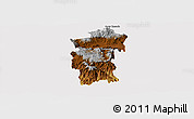Physical Panoramic Map of Hidalgo, cropped outside