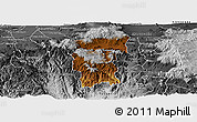Physical Panoramic Map of Hidalgo, desaturated