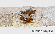 Physical Panoramic Map of Hidalgo, lighten