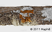 Physical Panoramic Map of Hidalgo, semi-desaturated