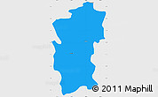 Political Simple Map of Hidalgo, single color outside