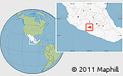 Savanna Style Location Map of Huetamo, highlighted country