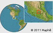 Satellite Location Map of Maravatio