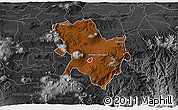 Physical 3D Map of Morelia, darken, desaturated