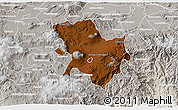 Physical 3D Map of Morelia, lighten, semi-desaturated