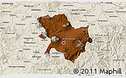 Physical 3D Map of Morelia, shaded relief outside