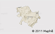Shaded Relief 3D Map of Morelia, cropped outside