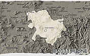 Shaded Relief 3D Map of Morelia, darken