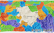 Shaded Relief 3D Map of Morelia, political outside