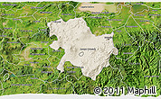Shaded Relief 3D Map of Morelia, satellite outside
