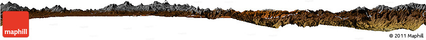 Physical Horizon Map of Morelia, darken