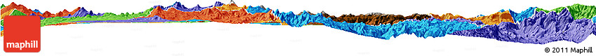 Physical Horizon Map of Morelia, political outside
