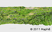 Satellite Panoramic Map of Morelia