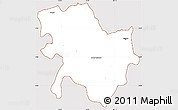 Classic Style Simple Map of Morelia, cropped outside