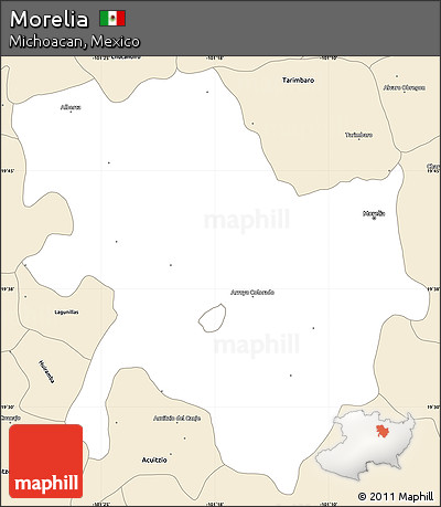 Classic Style Simple Map of Morelia
