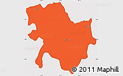 Political Simple Map of Morelia, cropped outside