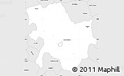 Silver Style Simple Map of Morelia