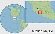 Savanna Style Location Map of Paracuaro
