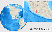 Shaded Relief Location Map of Paracuaro