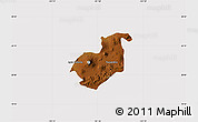 Physical Map of Puruandiro, cropped outside