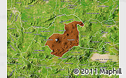 Physical Map of Puruandiro, satellite outside