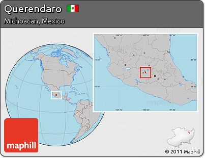 Gray Location Map of Querendaro