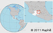 Gray Location Map of Querendaro, highlighted parent region