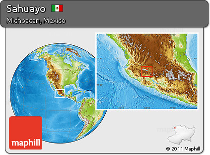 Physical Location Map of Sahuayo
