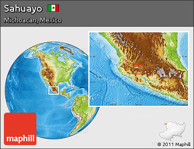 Physical Location Map of Sahuayo